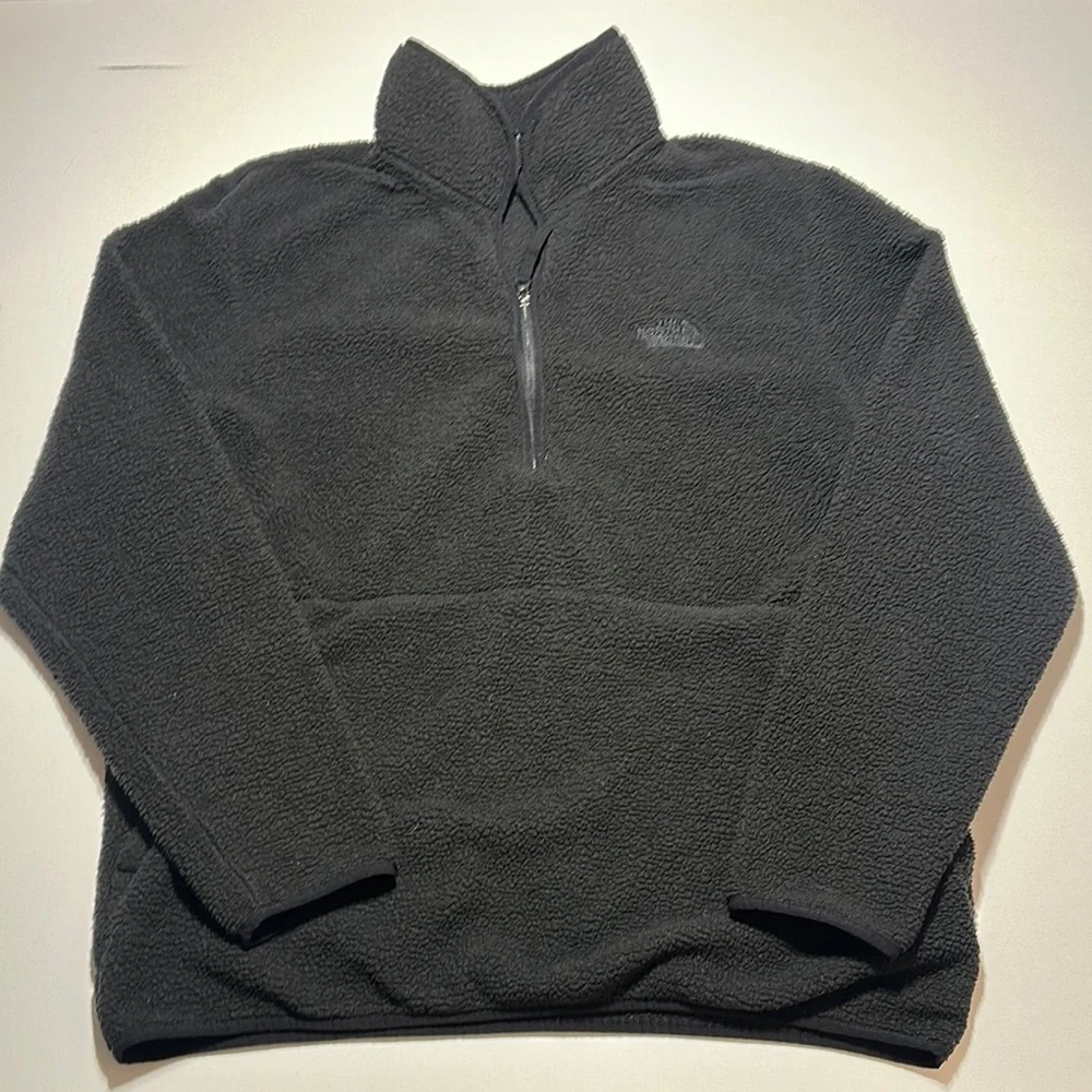 The North Face Dunraven Sherpa 1/4-Zip Fleece Jacket, Black - Mens XL